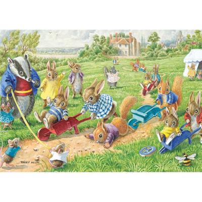 Racey Helps - The Wheelbarrow Race - Postcard